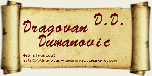 Dragovan Dumanović vizit kartica